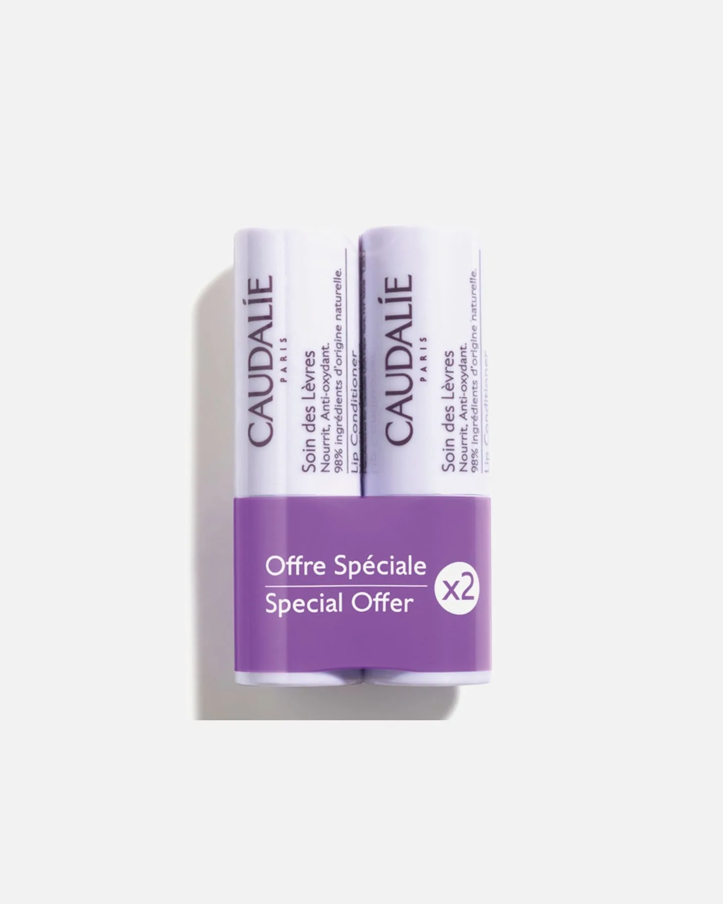 Набор бальзамов для губ Caudalie, 2x 4 гр
