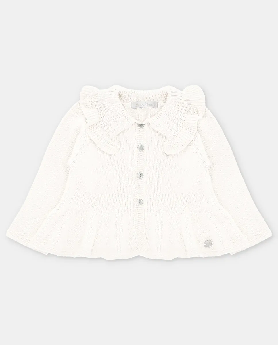 

Детская трикотажная куртка с воланчиком на воротнике Martín Aranda, бежевый