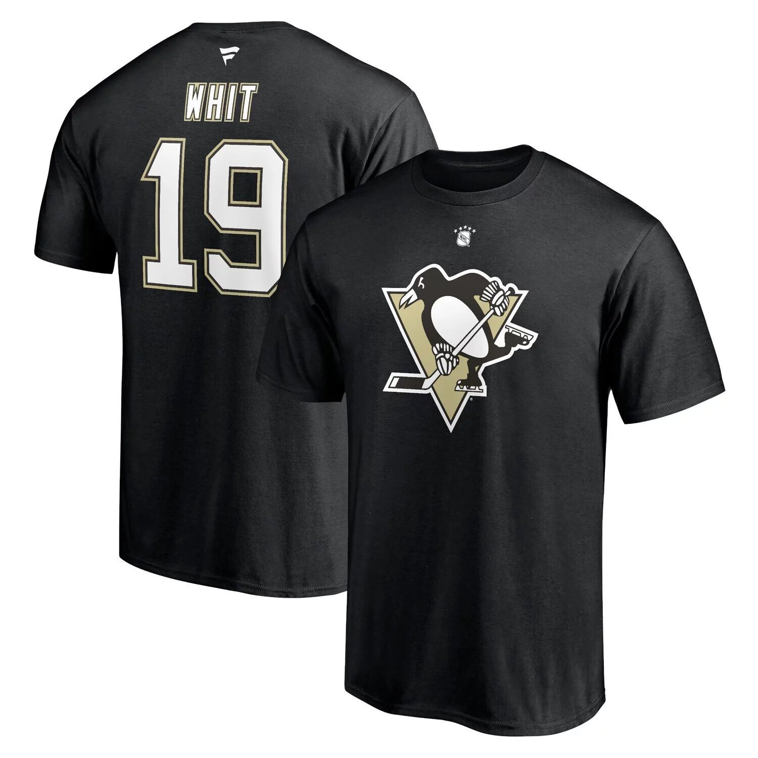 

Мужская футболка с логотипом Ryan Whitney Black Pittsburgh Penguins, аутентичная футболка с псевдонимом и номером игрока в отставке Stack Fanatics