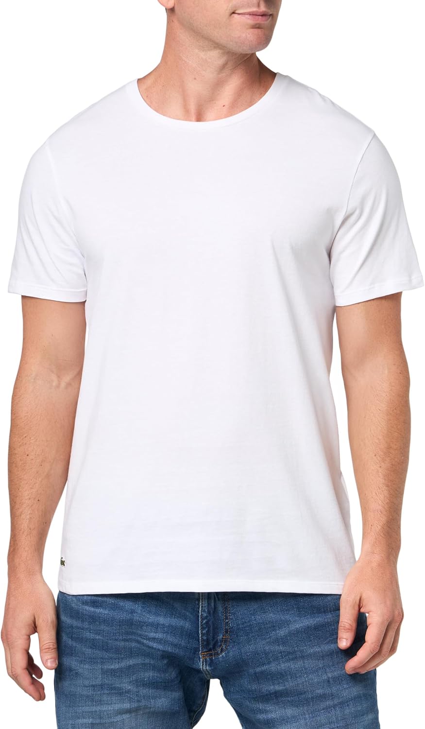 Футболки Lacoste, мужские, базовый комплект из трех штук, белый — фото 2