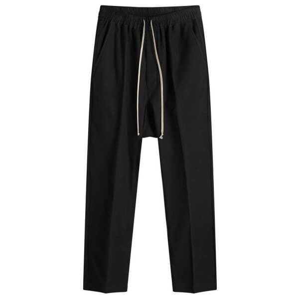 

Длинные брюки из плотного хлопка с завязками Rick Owens, черный