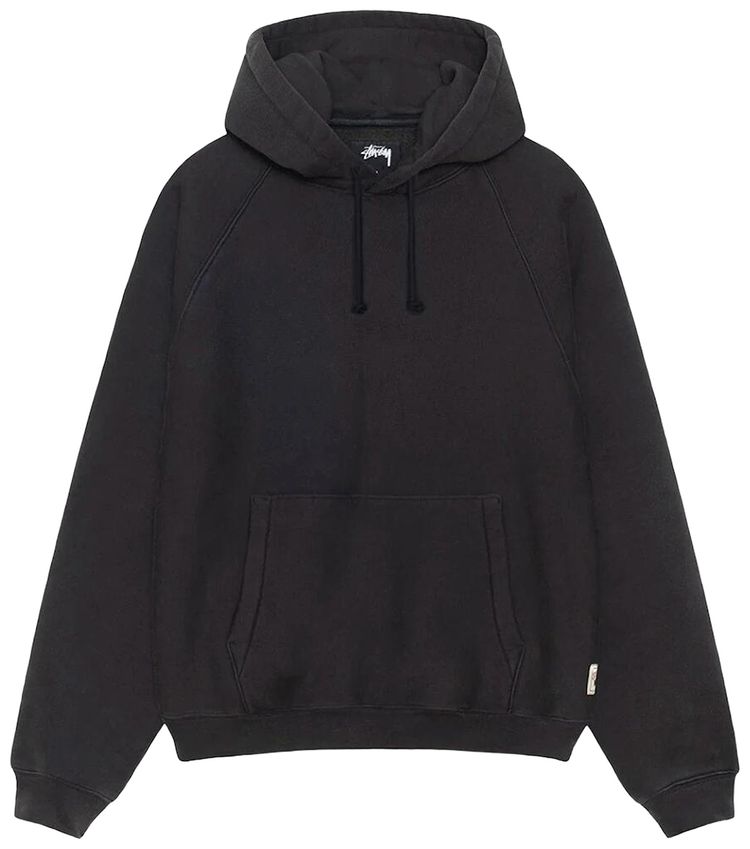 

Толстовка Stussy Fleece Raglan Hoodie, черный
