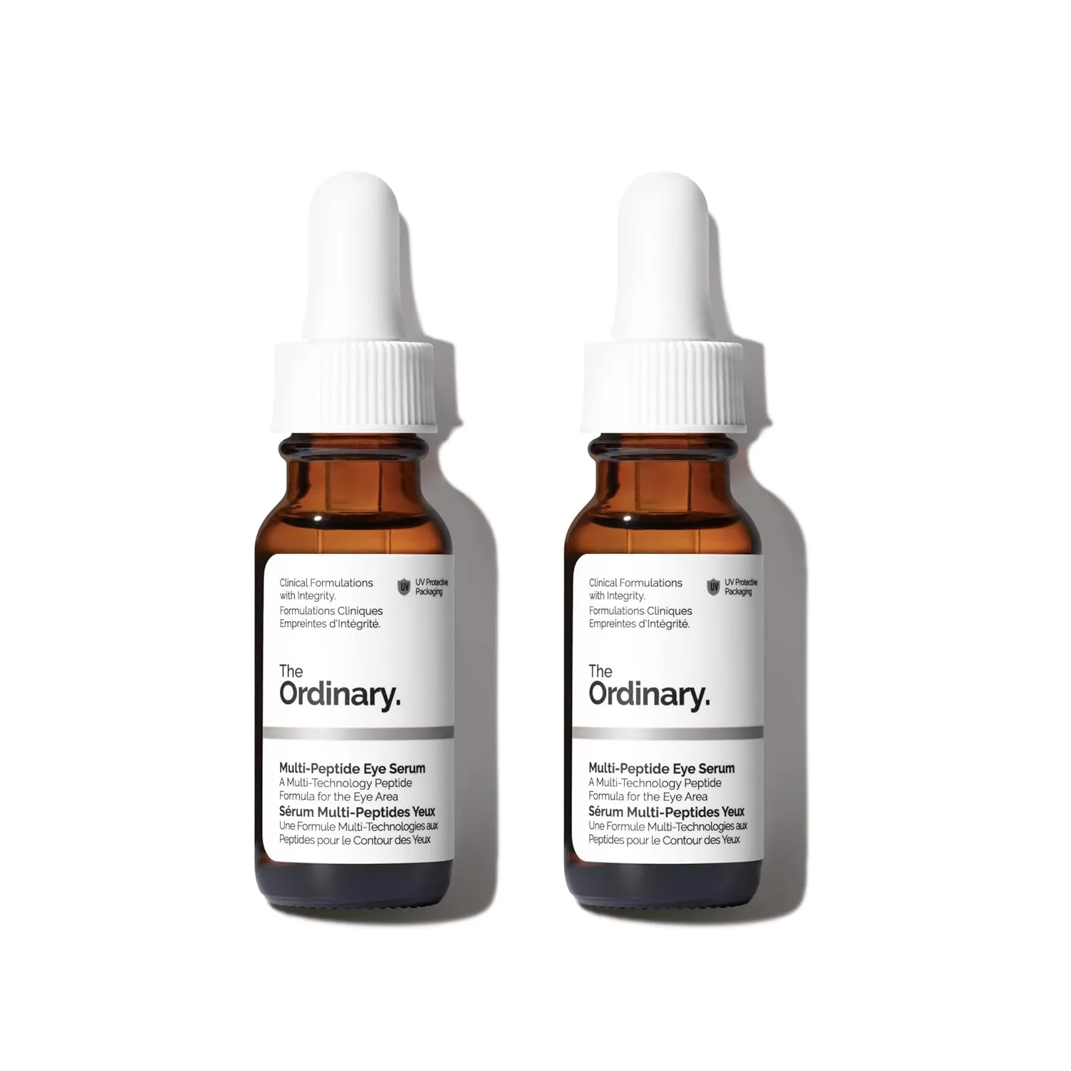 Сыворотка для глаз The Ordinary Multi-Peptide Eye Serum, антивозрастная формула против морщин вокруг глаз, темных кругов и отечности. 14,8 мл (2 шт.)