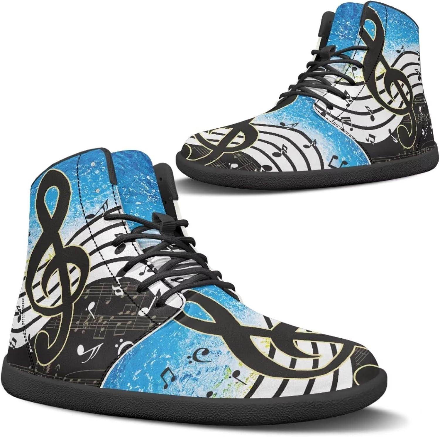 

Женские высокие кеды JoyLamoria Skull Rose из кожи, повседневные шнурованные туфли, модные кроссовки 2025 года для прогулок и тенниса, синий