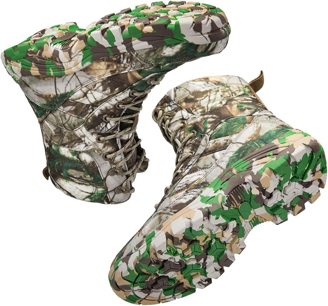 

Мужские легкие тактические боевые ботинки Adornosbt с боковой молнией и противоскользящей подошвой, зеленый