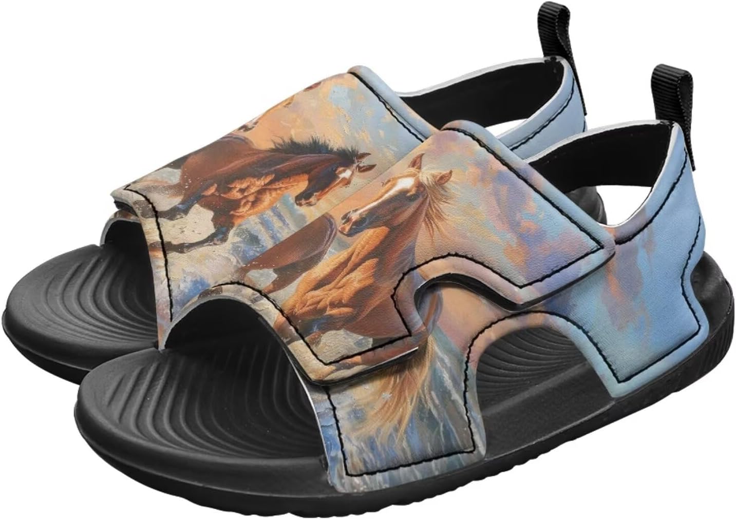 

Детские походные сандалии Летние пляжные спортивные сандалии Обувь для воды Открытый носок Летние спортивные сандалии для малышей/детей младшего возраста/старших детей Cugasmaru, Horse Beach