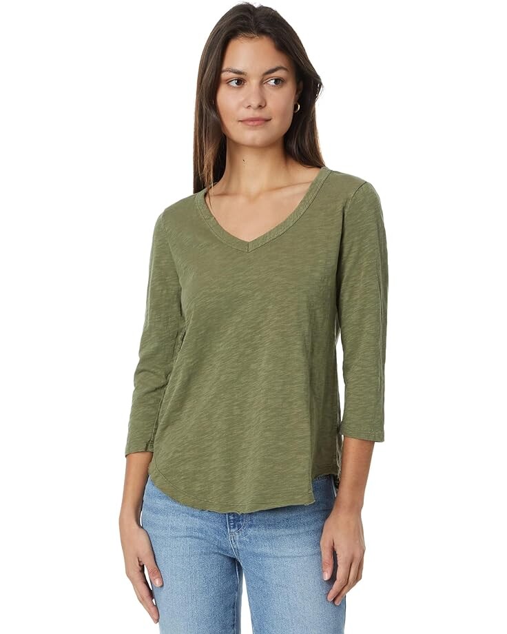

Футболка Mod-o-doc 3/4 Sleeve V-Neck, цвет Mountain Moss
