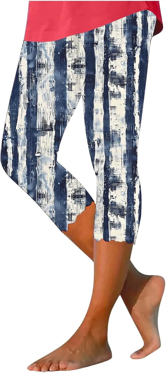 

Женские капри для йоги с цветочным принтом, контроль живота, высокая посадка VOGFFR