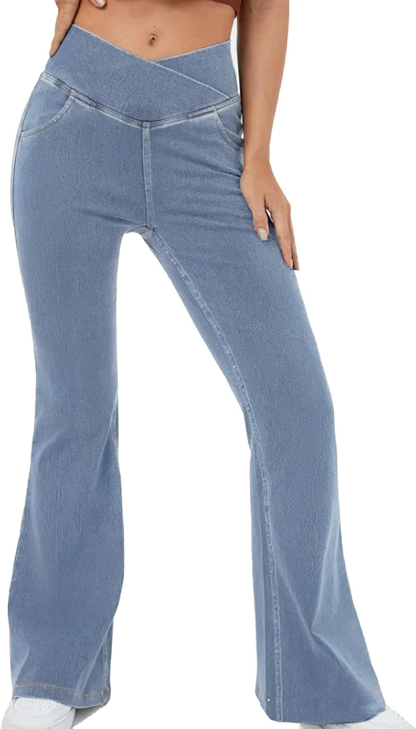 

Женские джинсы Stretch Flare с высокой талией и 4 карманами TheyLook