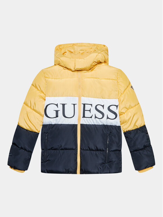 

Пуховик стандартного кроя Guess, желтый