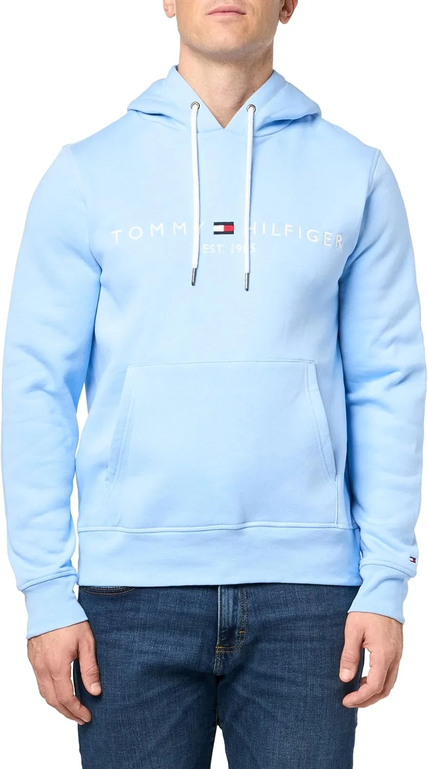 Худи на молнии с вышитым логотипом, Tommy Hilfiger, Vessel Blue — фото 3