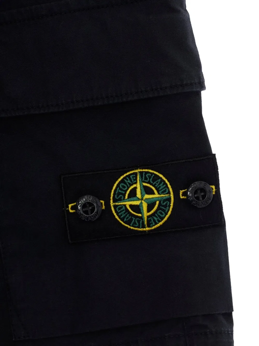 Шорты с аппликацией в стиле карго Stone Island Junior, синий — фото 3