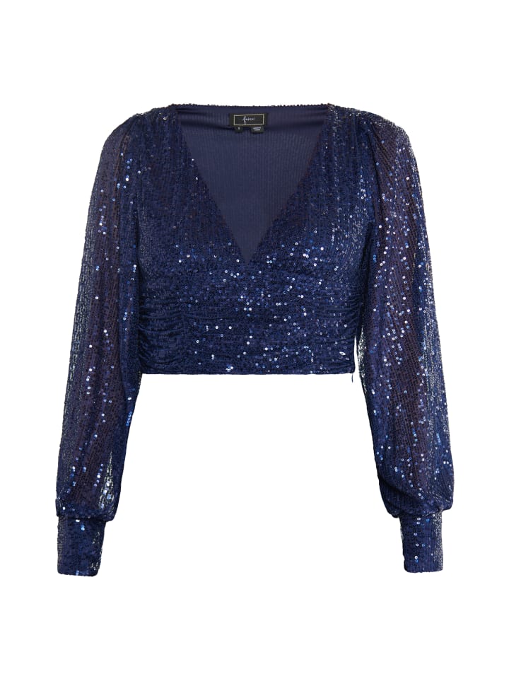 

Женская рубашка с длинными рукавами темно-синего цвета faina