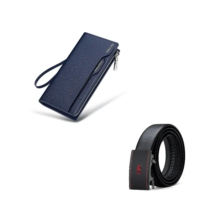 

WilliamPOLO Кожаный длинный кошелек-клатч из натуральной кожи, мужской, обычный, черный/кофе