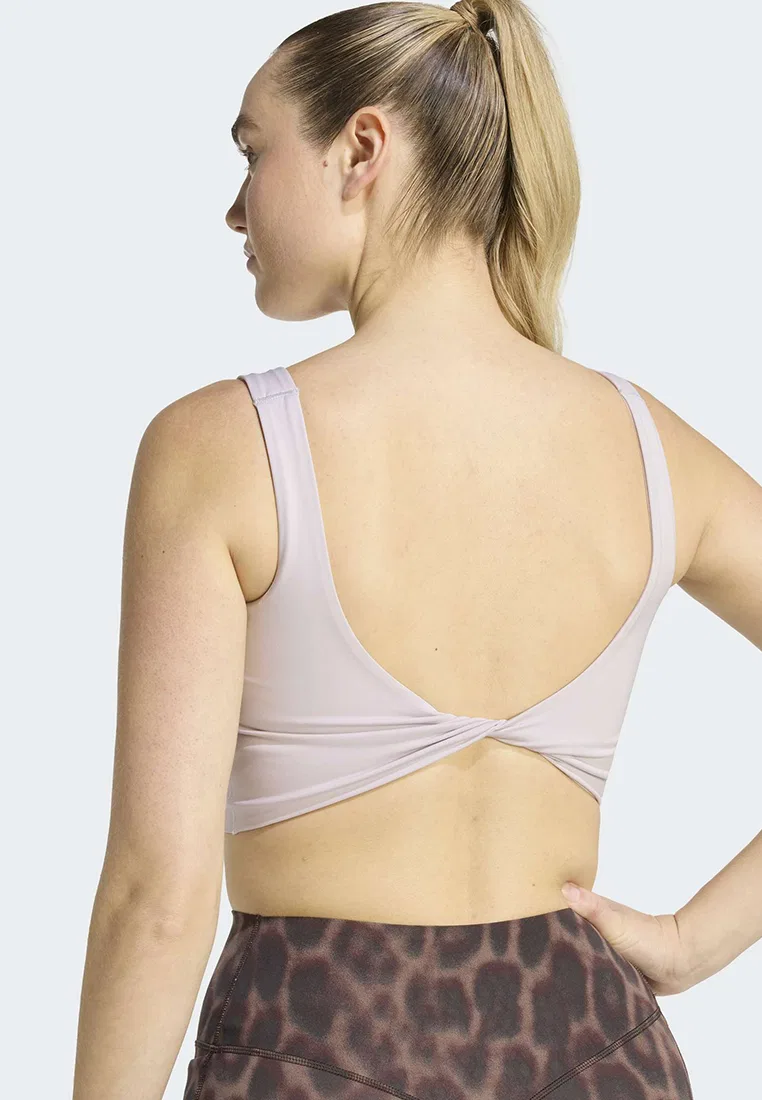 Топ-бра на косточках, Power Light Support Bra Tank Top Adidas, фиолетовый — фото 4