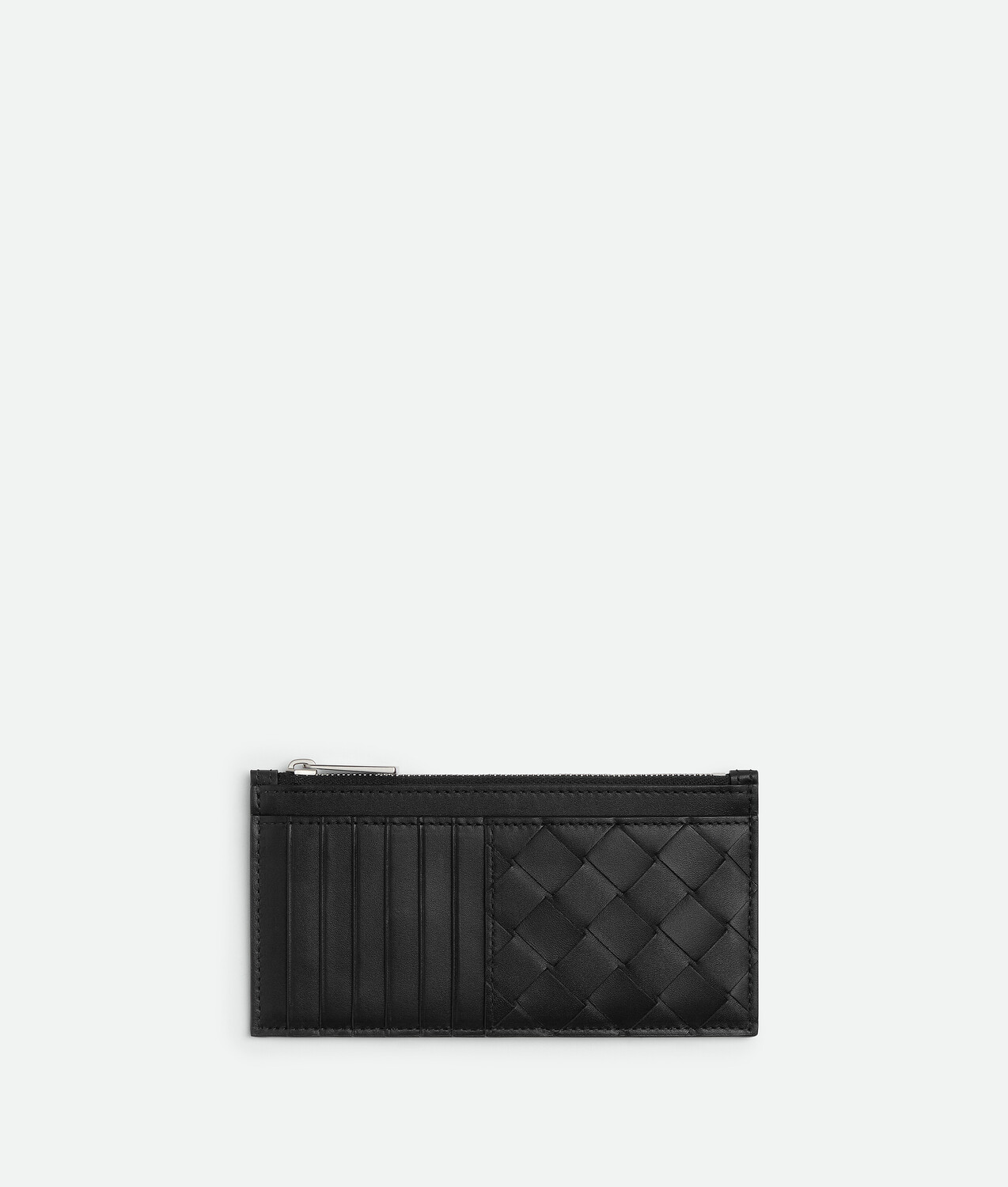 

Длинный футляр для карт Intrecciato на молнии Bottega Veneta, черный