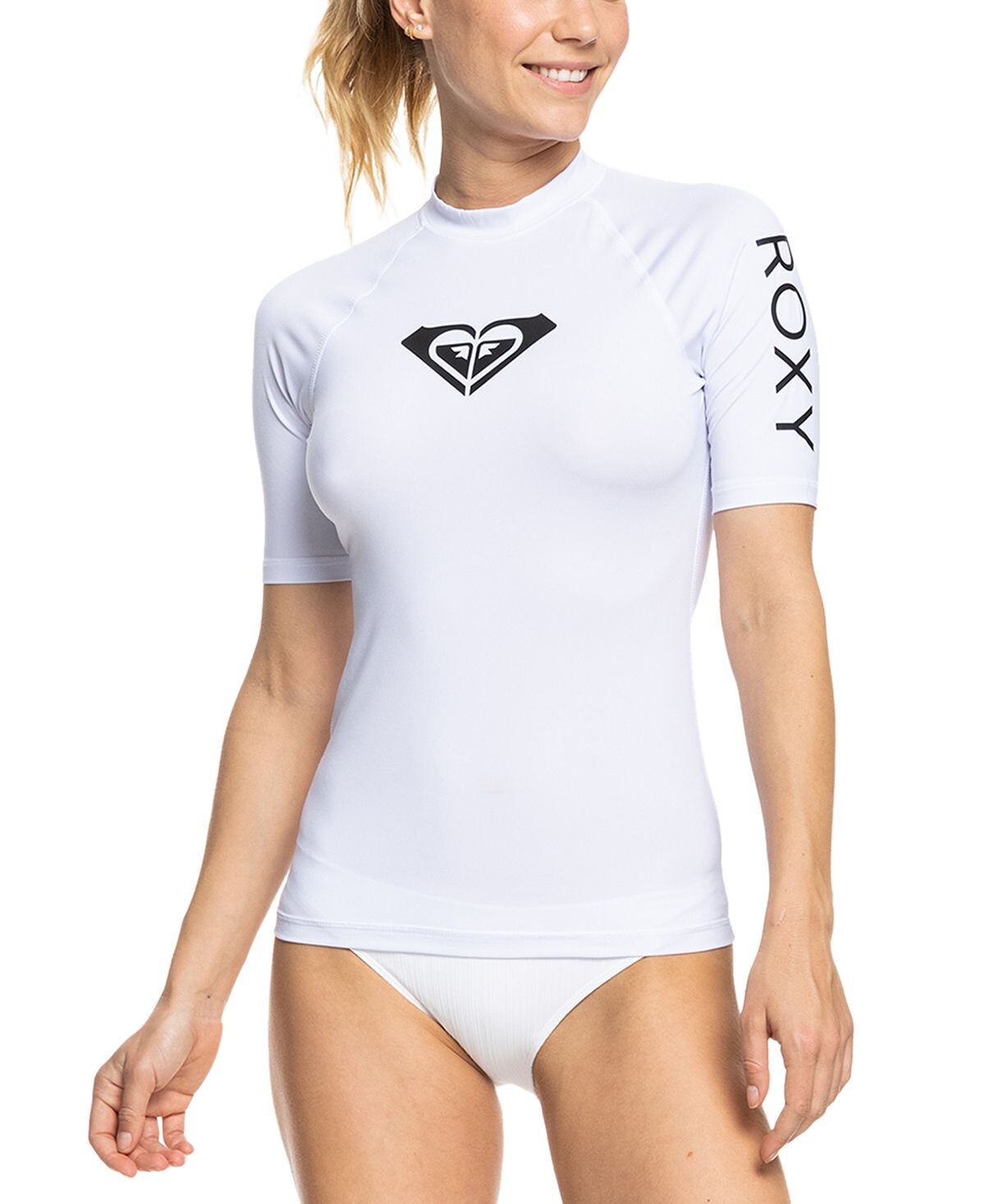 

Рашгард с короткими рукавами для юниоров Whole Hearted Roxy, белый