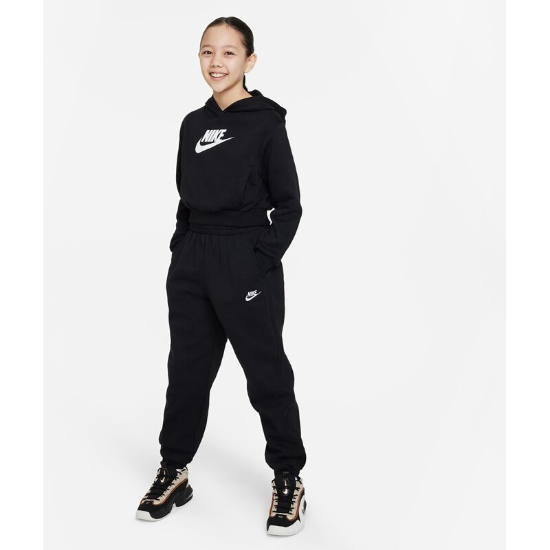 Hooded sweatshirt g nsw club flc crp hdy hbr Nike, черный — фото 3