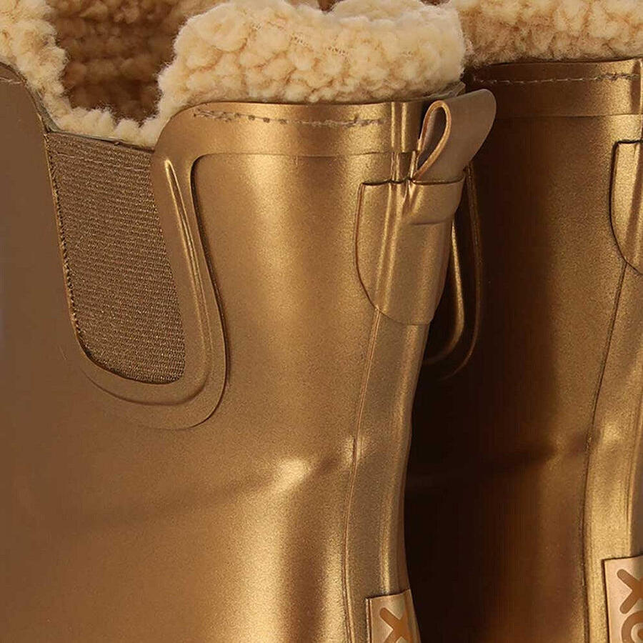XQ FOOTWEAR Женские сапоги Челси Веллингтон с подкладкой из искусственного меха, 100% резина — фото 3