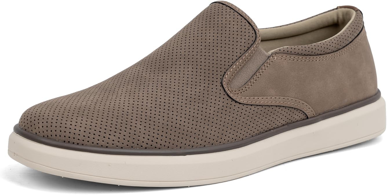 

Мужские слипоны VJH Confort, кроссовки-лоферы с сеткой, дышащие, эластичные, повседневные, удобные, стильные туфли, коричневый