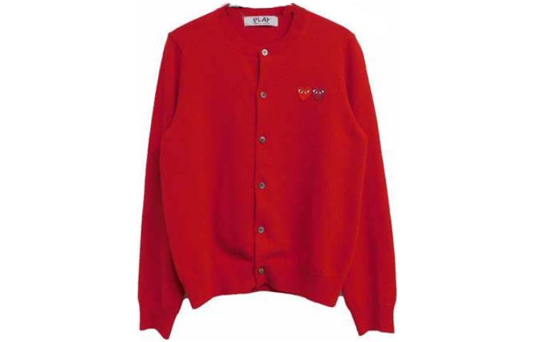 Кардиган (WMNS) COMME des GARCONS PLAY Cardigan Double Emblem 'Red' AZ-N057-051-5, красный — фото 2