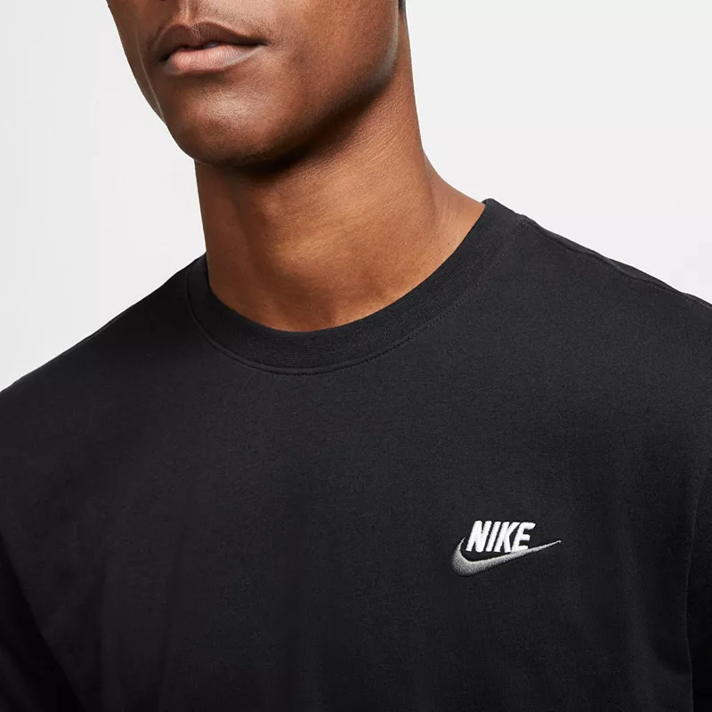 Мужская футболка Nike Sportswear Club, черный/белый/темно-серый — фото 4