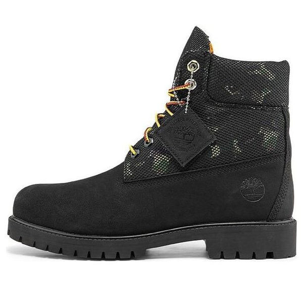 

Кроссовки heritage 6 inch boot 'black nubuck with camo' Timberland, черный