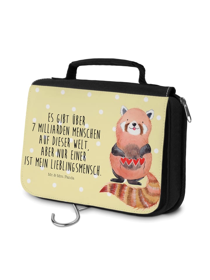 

Mr. & Mrs. Panda Косметичка Red Panda с надписью пастельно-желтого цвета