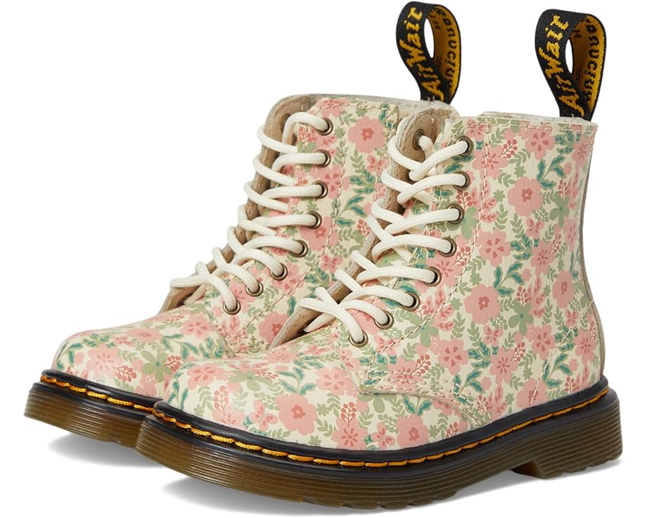 

Ботинки Dr. Martens Kid's Collection 1460 Pascal, цвет Cloud Cream Floral Print