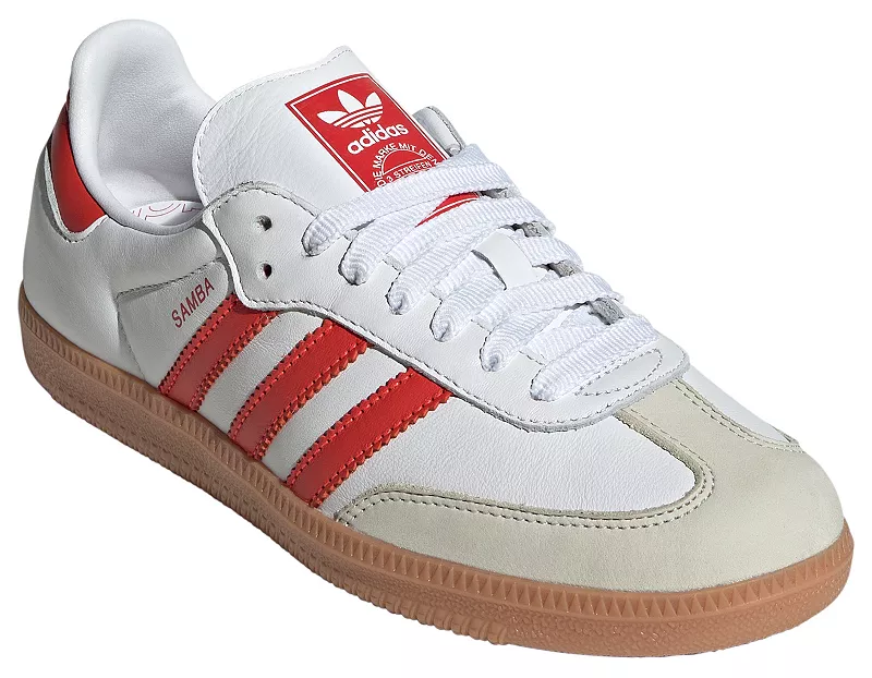 Женские кроссовки Adidas Samba OG, красный/белый/красный — фото 4