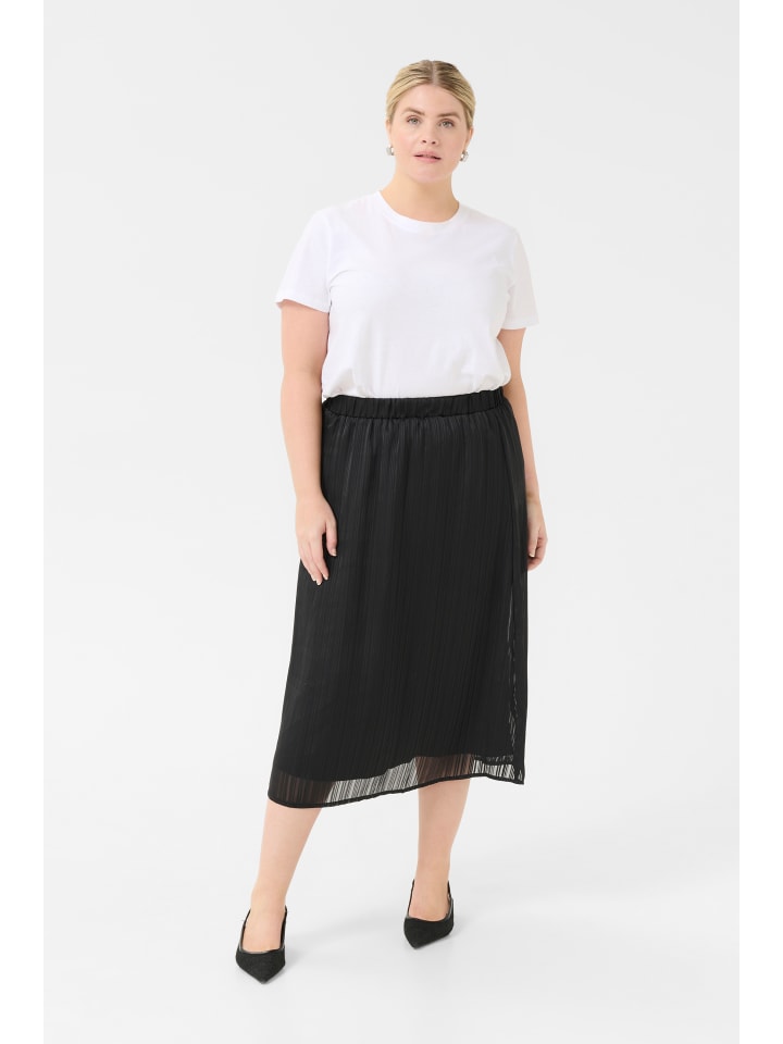 

KAFFE curve Юбка KCmilli А-образного силуэта, темно-черная