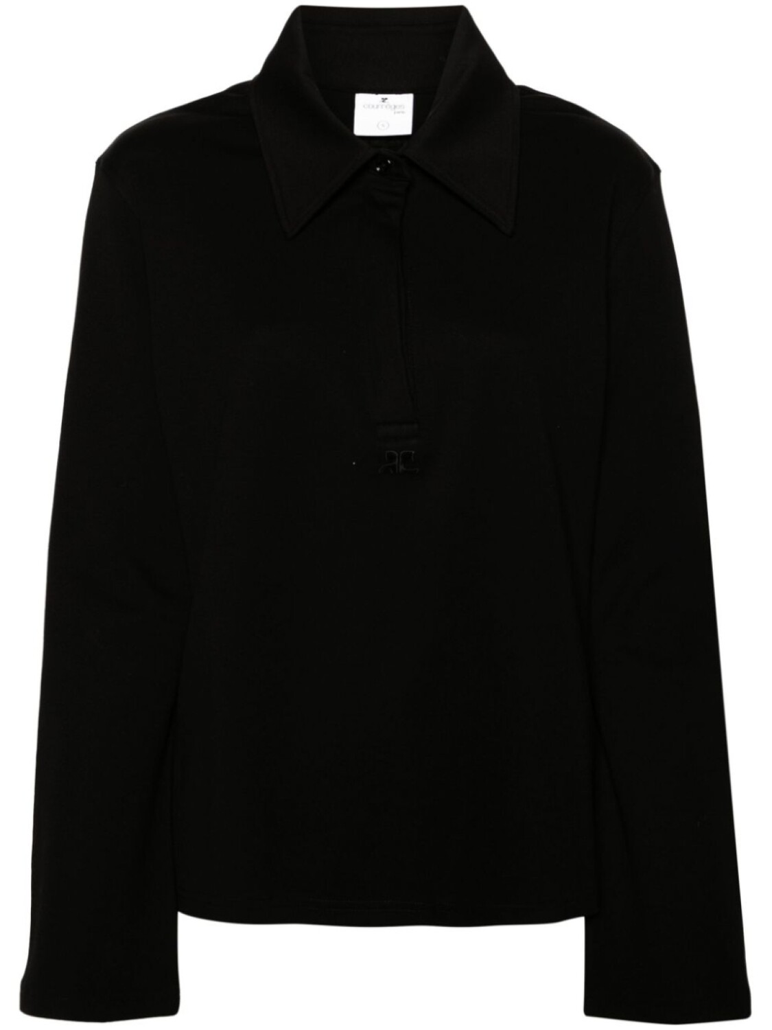 

Courrèges рубашка поло из ткани пике, черный