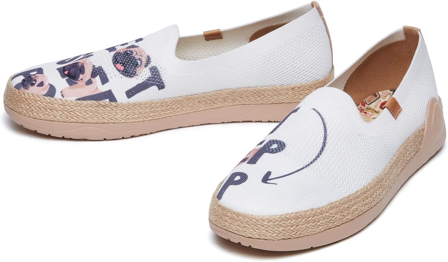 Мужские эспадрильи UIN Slip Ons- легкие прогулочные повседневные лоферы, удобные, с ручной росписью, серия Marbella, Marbellaⅱ-my Day 2 — фото 4