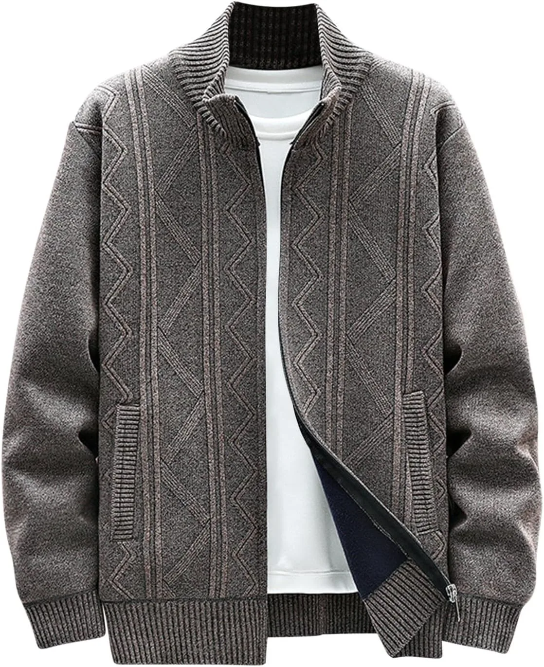 

Поло кардиган мужской Zip Up, Plus Size, Slim Fit Homisy