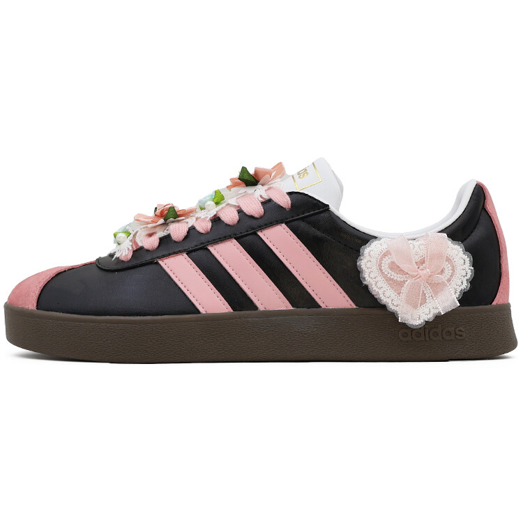 

Кроссовки adidas neo Vl Court Skateboarding Shoes Unisex Low-top Pink/white, черный/розовый