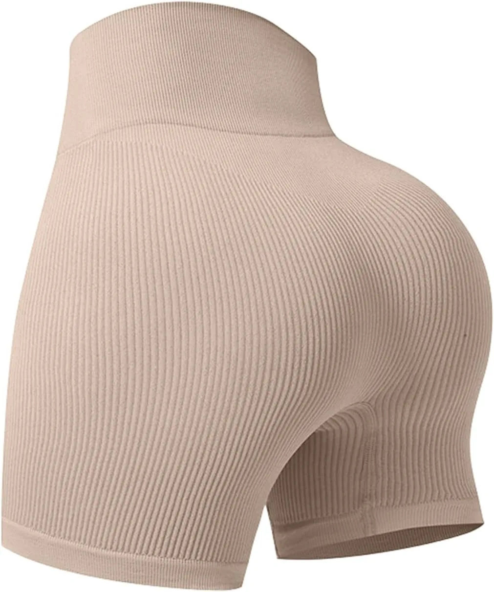 

Высокие шорты-леггинсы Ribbed для женщин Seamless EOPUING