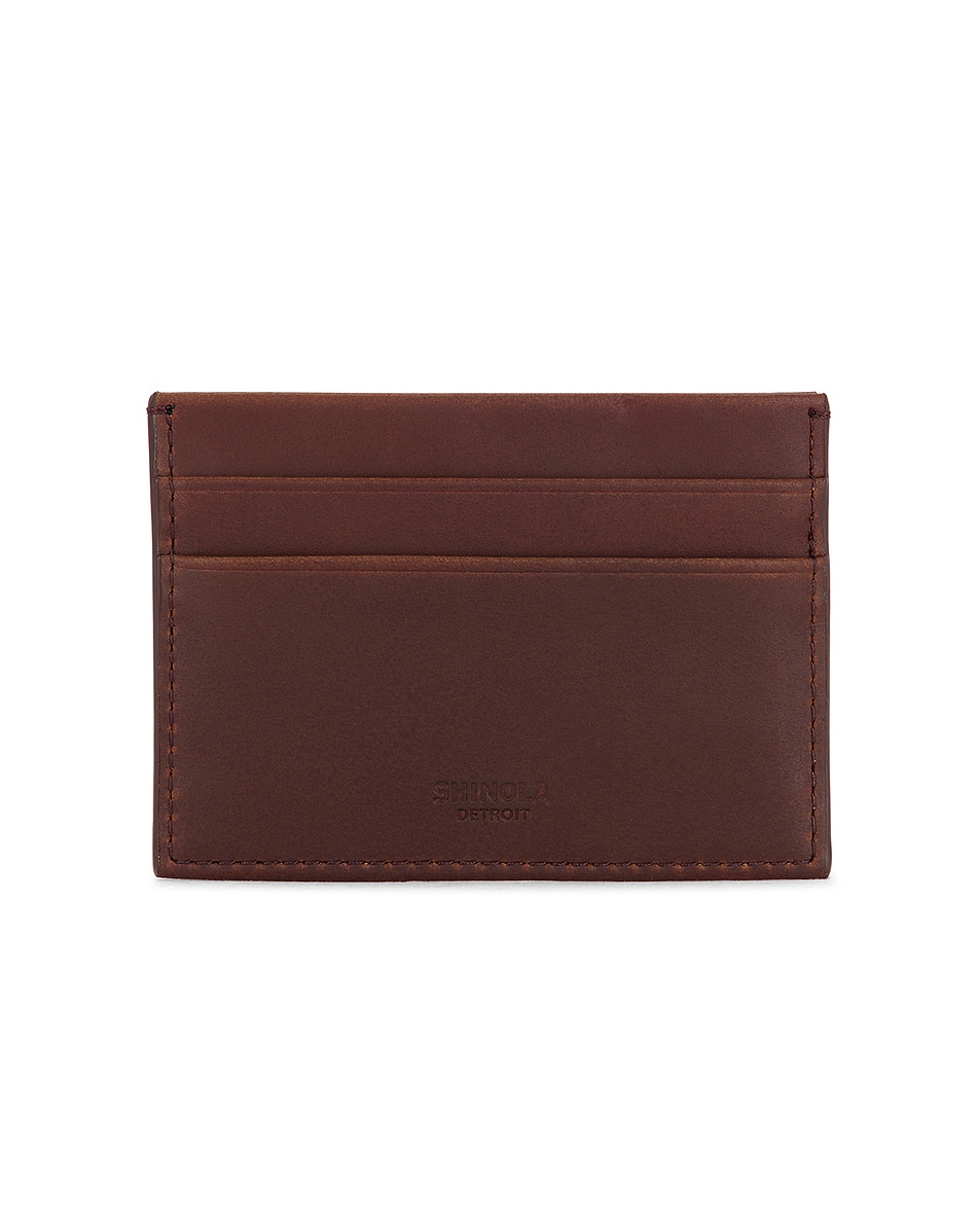 

5-карманный кожаный кошелек Navigator Shinola, Med Brown