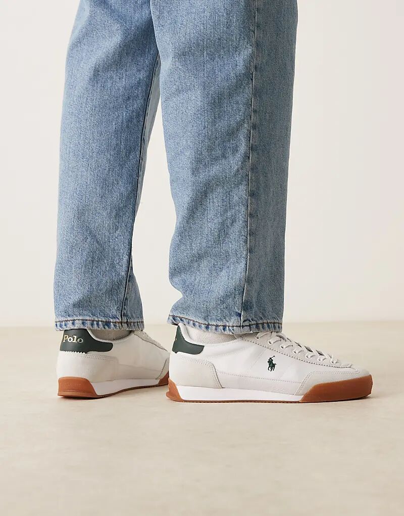 

Кроссовки Polo Ralph Lauren Hester из замши и парусины белого и зеленого цветов