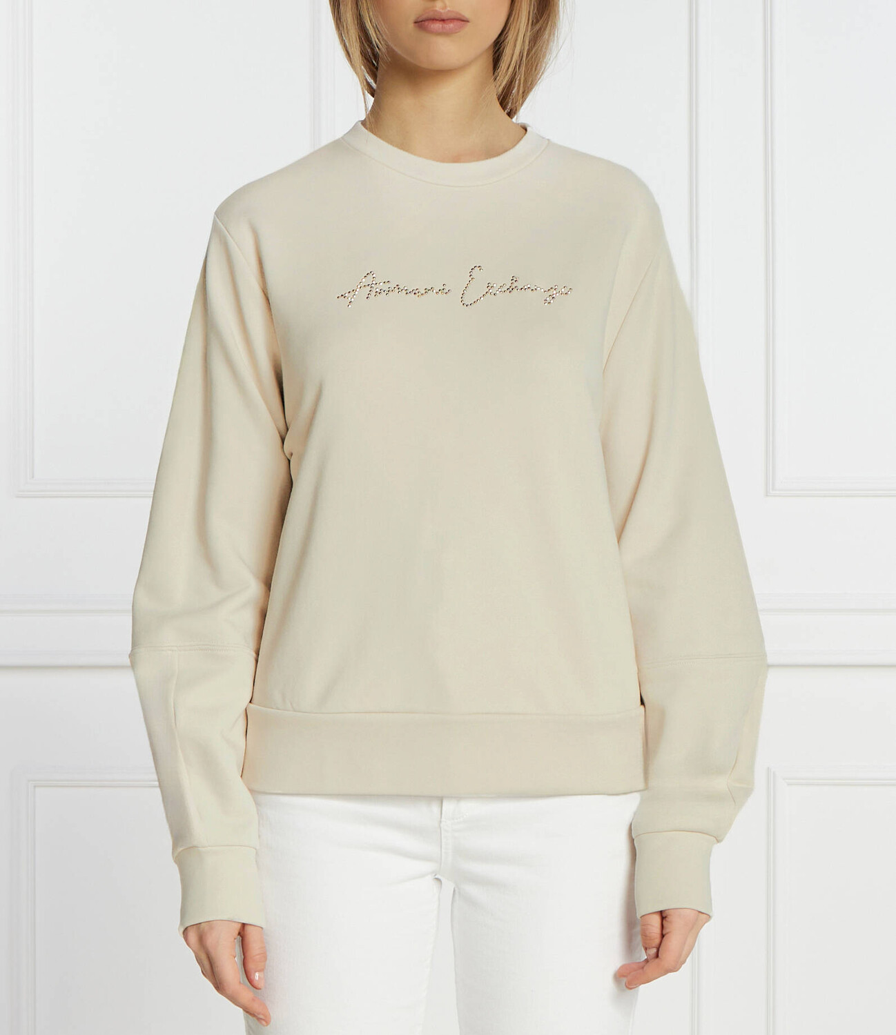 

Толстовка Armani Exchange Regular Fit, бежевый