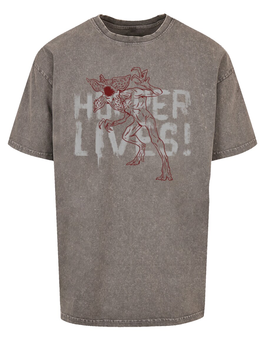 

Рубашка F4NT4STIC Stranger Things Hoppers Live Netflix TV Series, цвет Grey/Muddy colored