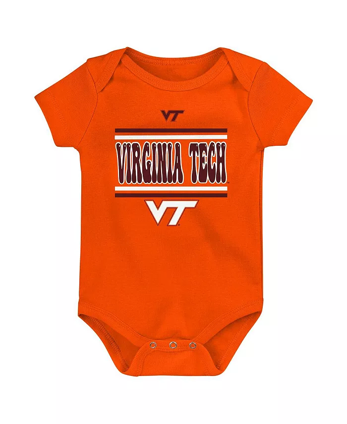 Новорожденный бордовый боди Virginia Tech Hokies Sunday Comics, набор из 3 штук Outerstuff — фото 3