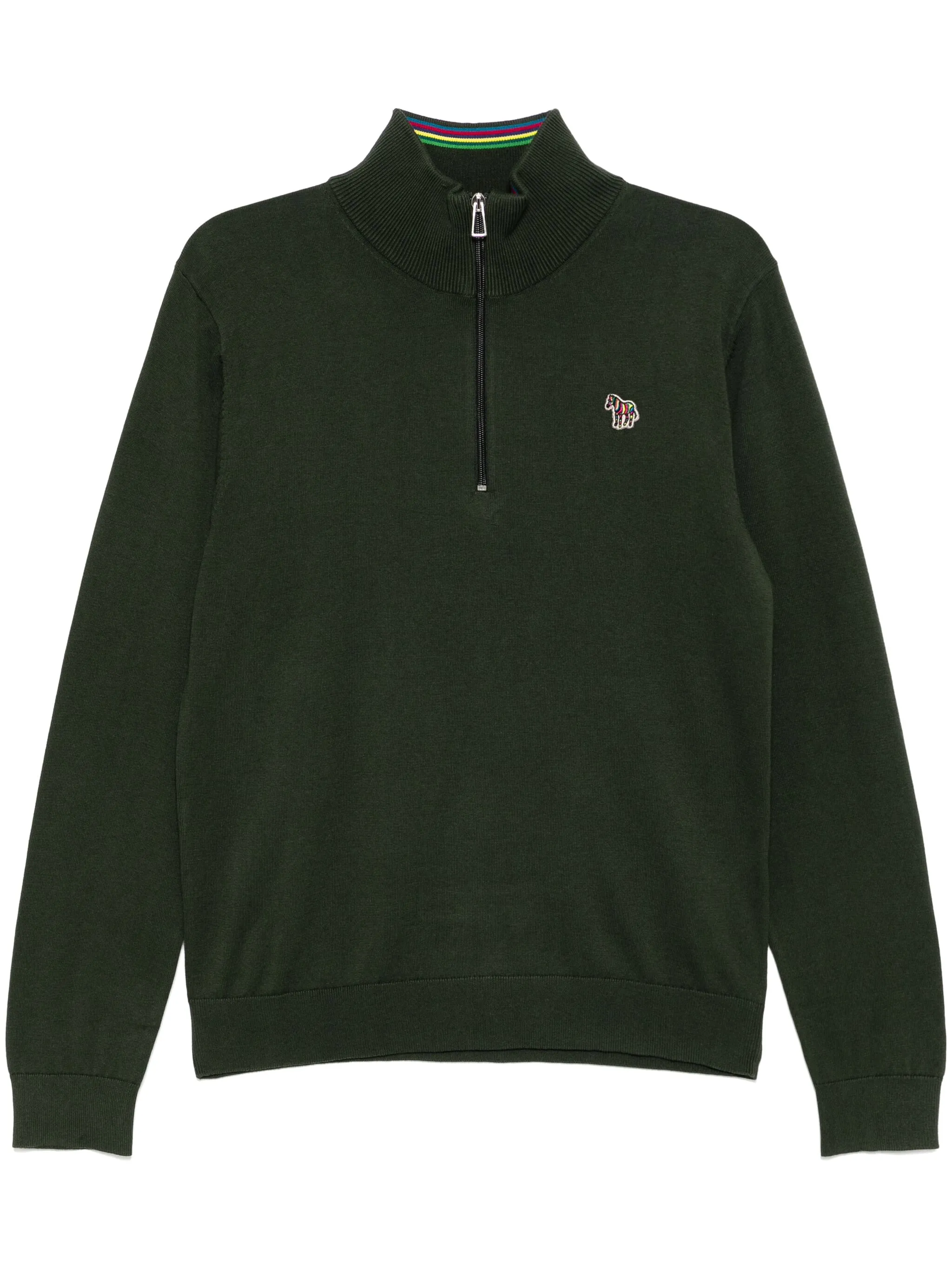 

Джемпер с воротником на молнии Ps Paul Smith, зеленый