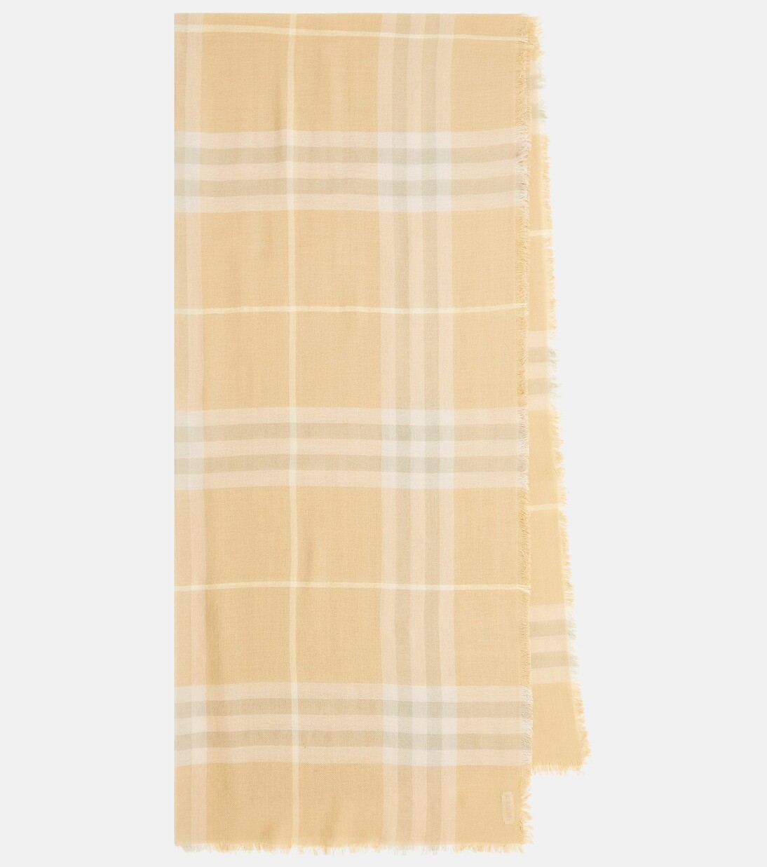 

Шерстяной шарф burberry в клетку Burberry, бежевый