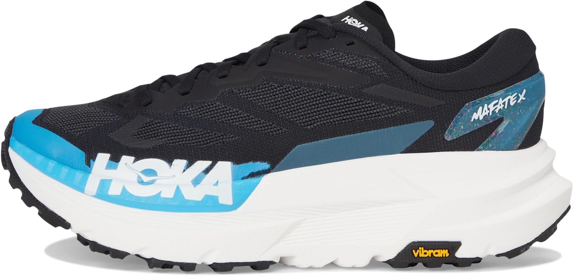 Кроссовки Hoka Mafate X, цвет Black/Skyward Blue — фото 4