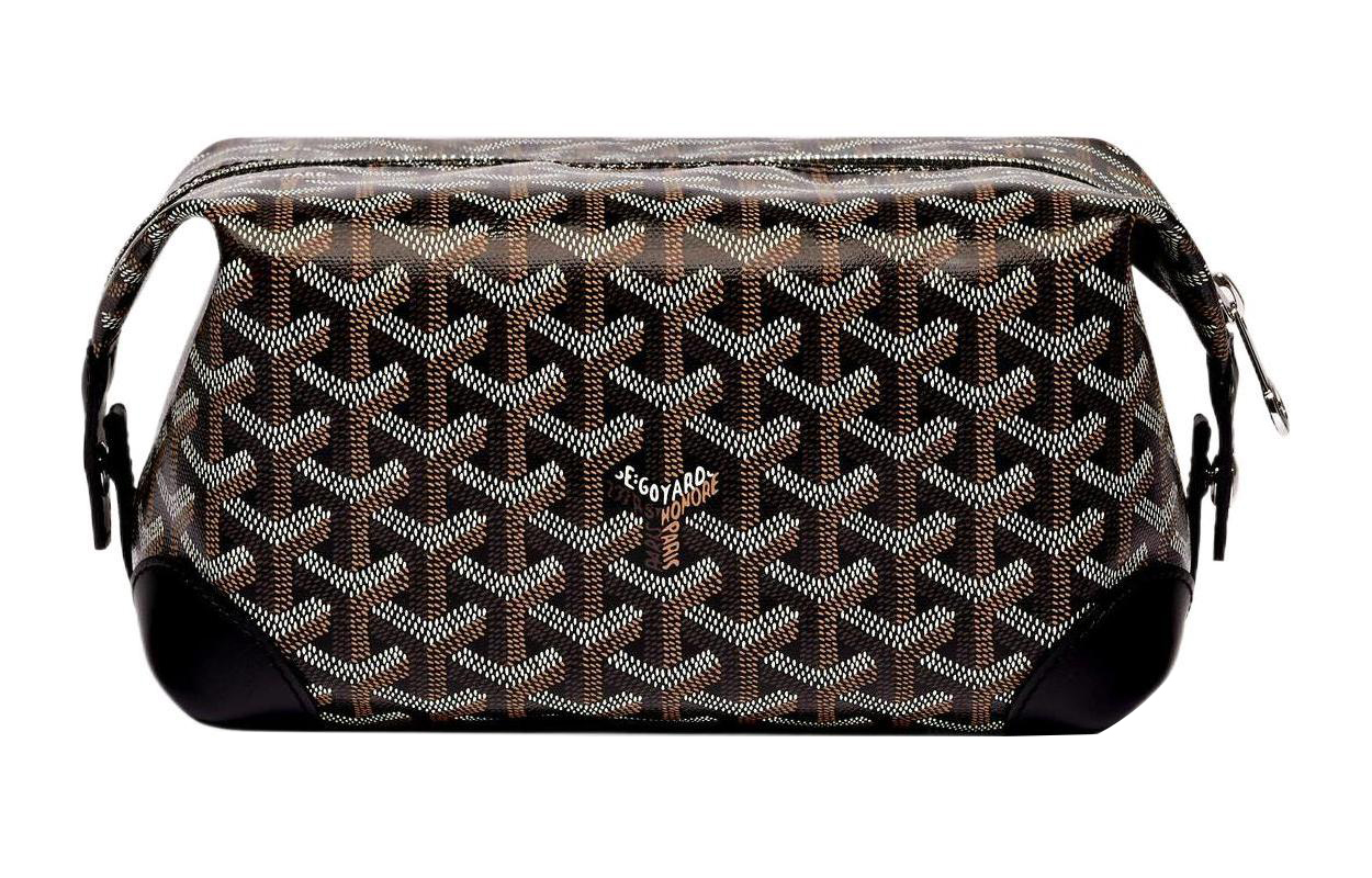 

GOYARD Дорожная косметичка из телячьей кожи унисекс черная