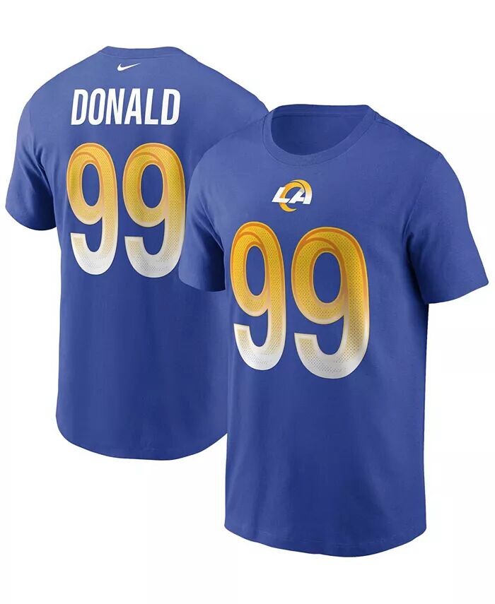 

Футболка мужская Los Angeles Rams с именем и номером - Аарон Дональд Nike