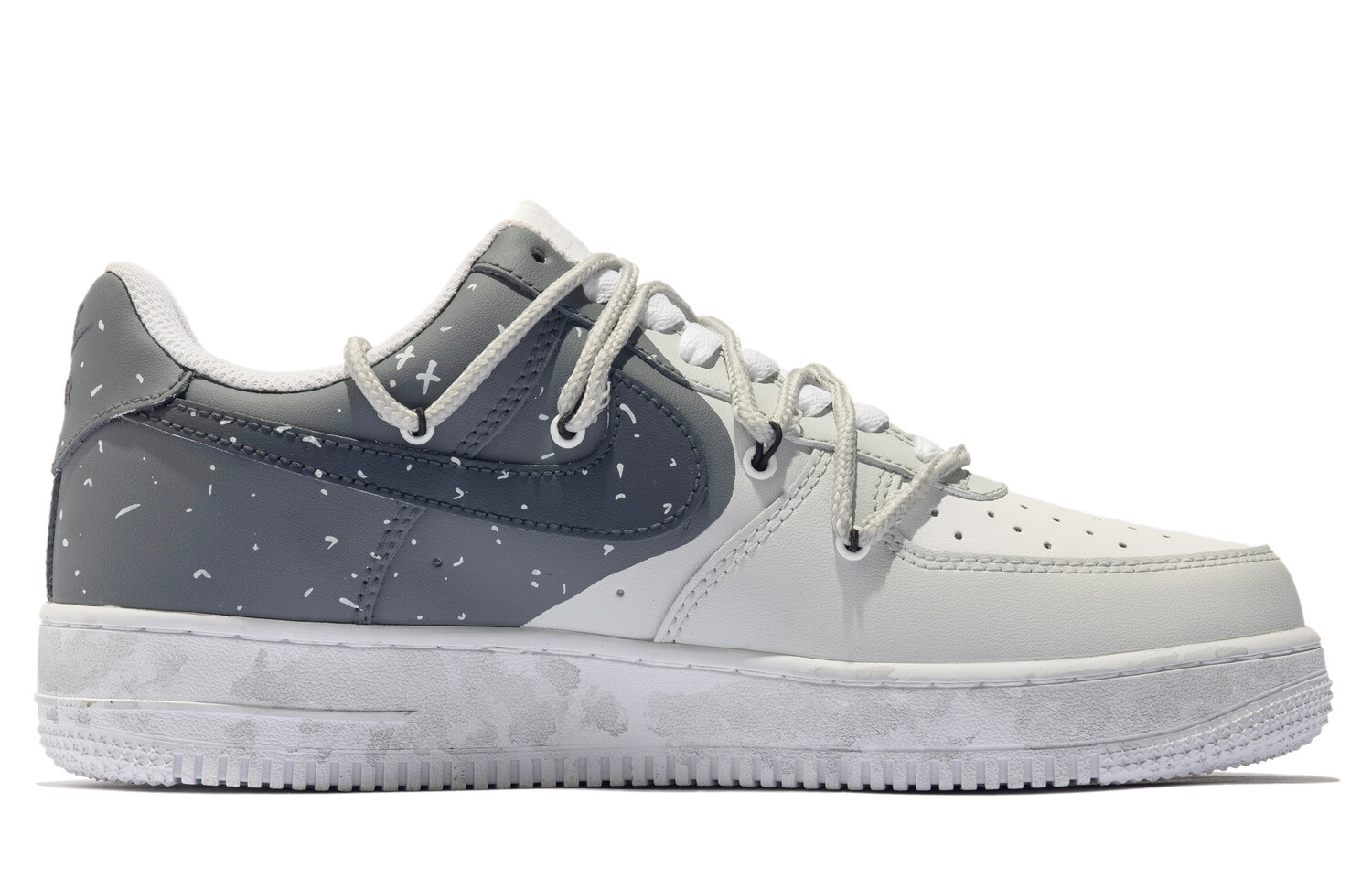 

Кроссовки Nike Air Force 1 Skateboarding Shoes Men Low-top Grey/Black/White/Pink, светло-фиолетовый
