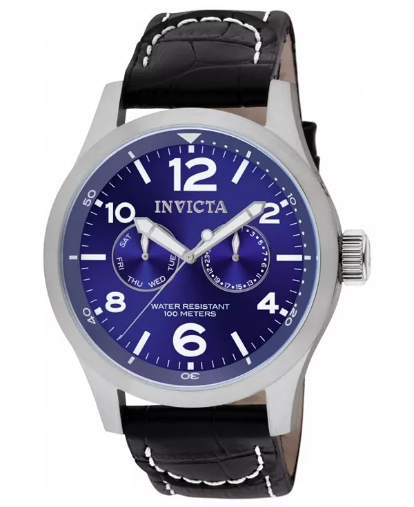 

Мужские кварцевые многофункциональные часы i-force 10490 с синим циферблатом Invicta, black