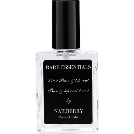 

Базовое и верхнее покрытие Bare Essentials 2 в 1, 15 мл, обеспечивает сильный блеск, защищает от выцветания и обесцвечивания Nailberry