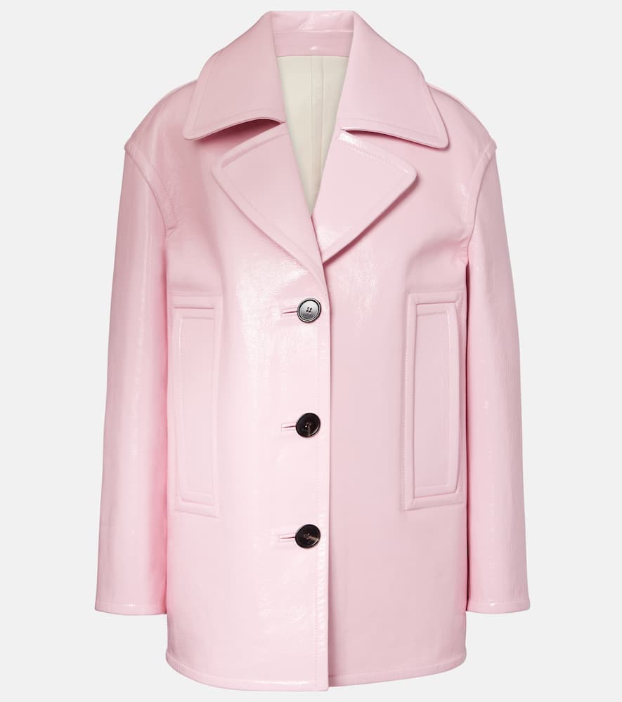 

Куртка из лаковой кожи Gucci, Bubblegum/Ivory